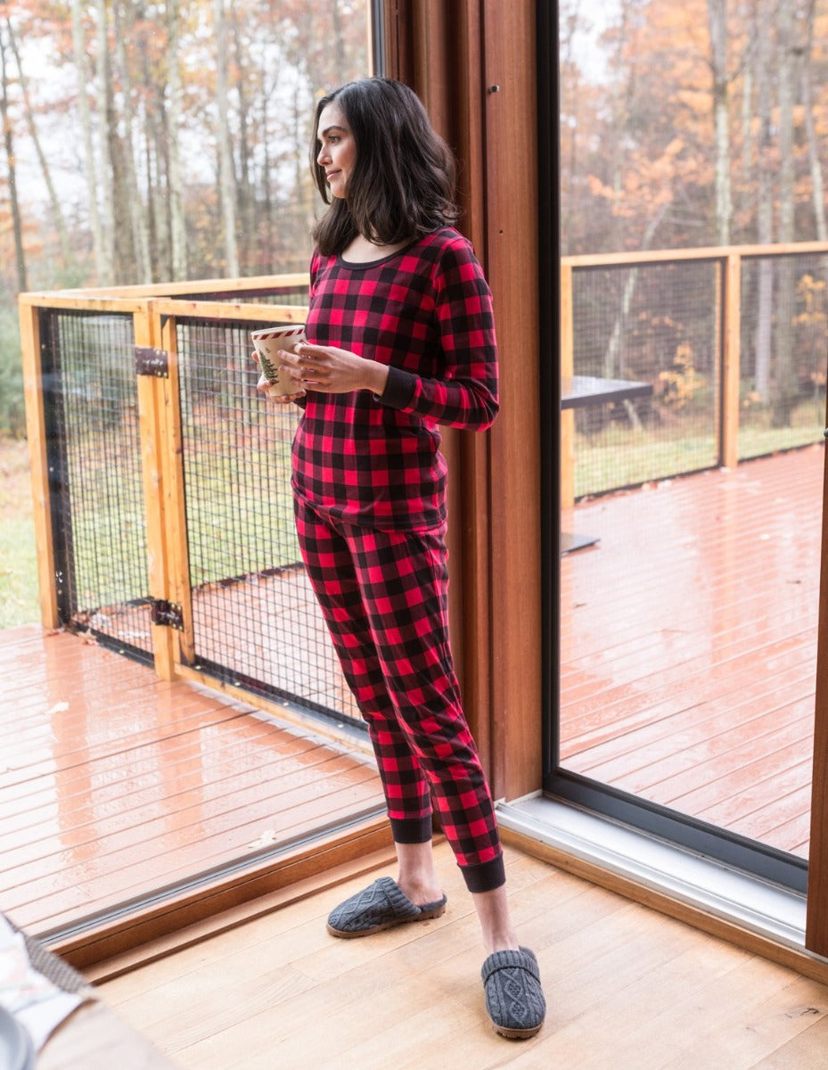 Solid Jersey Short Sleeve Pajamas in Women's Cotton Pajamas