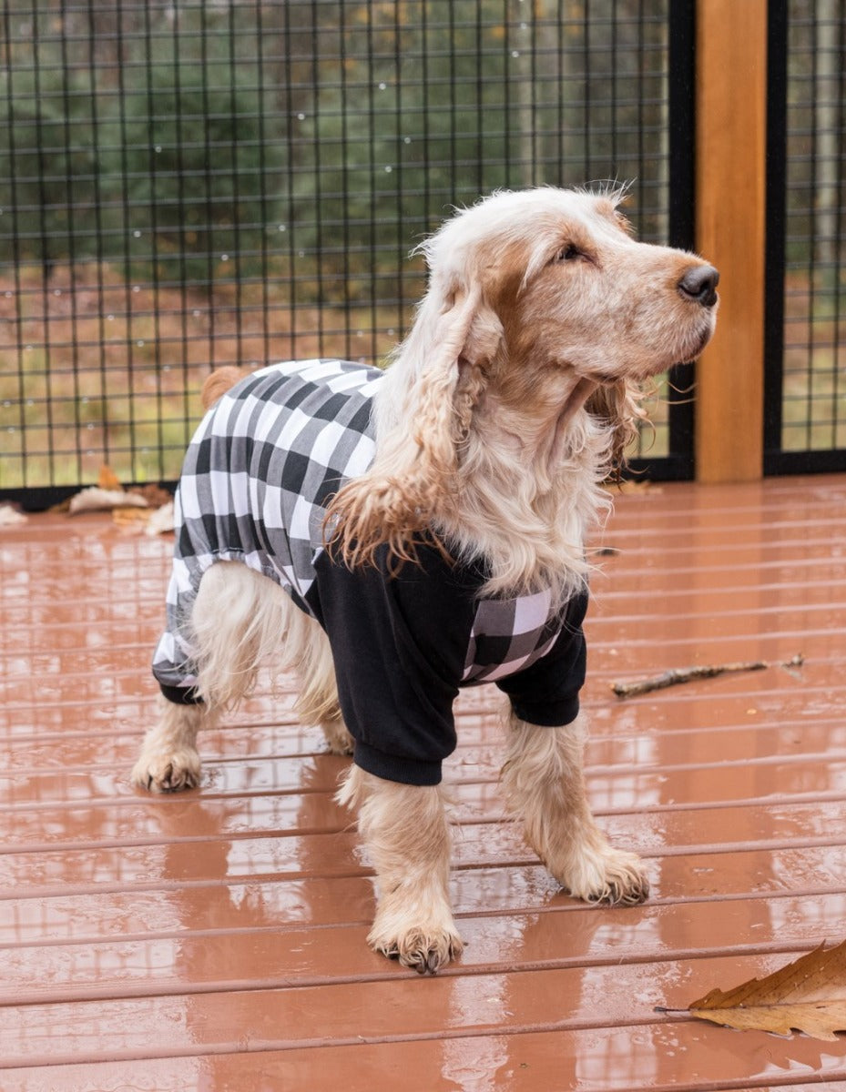 Leveret Dog Black & White Plaid Pajamas – Leveret Clothing