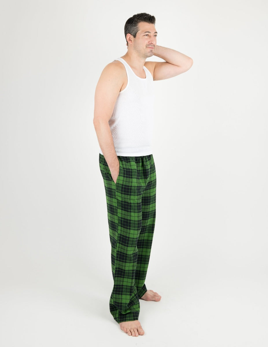 Men's Fashion Plaid Pants ( Green and Black )