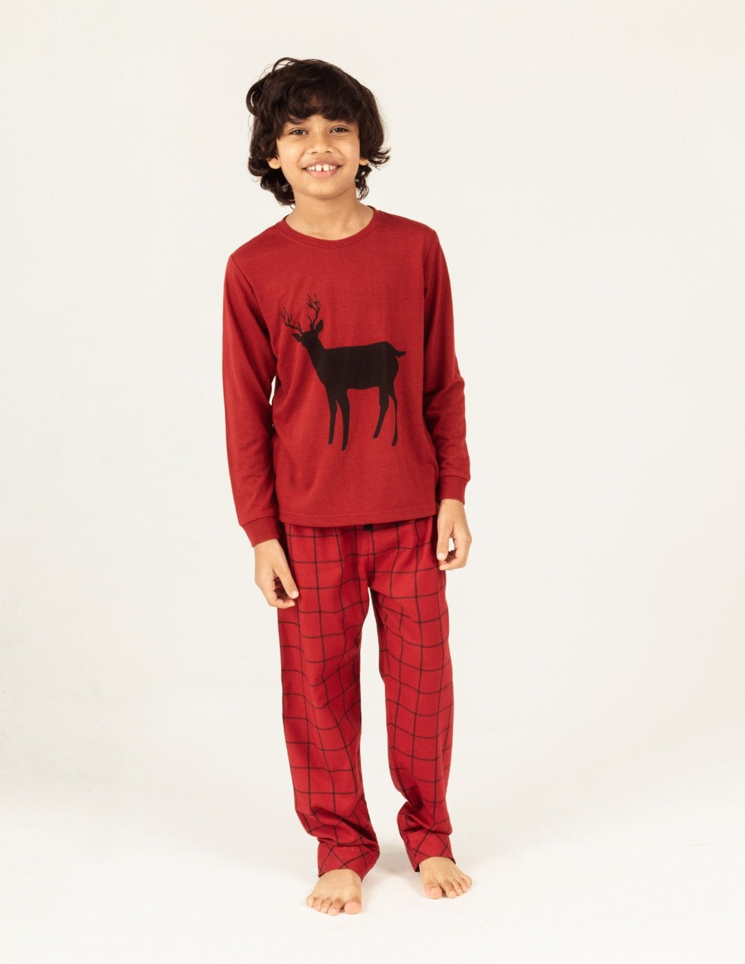 Reindeer Matching Family Pajama Set – Leveret Clothing