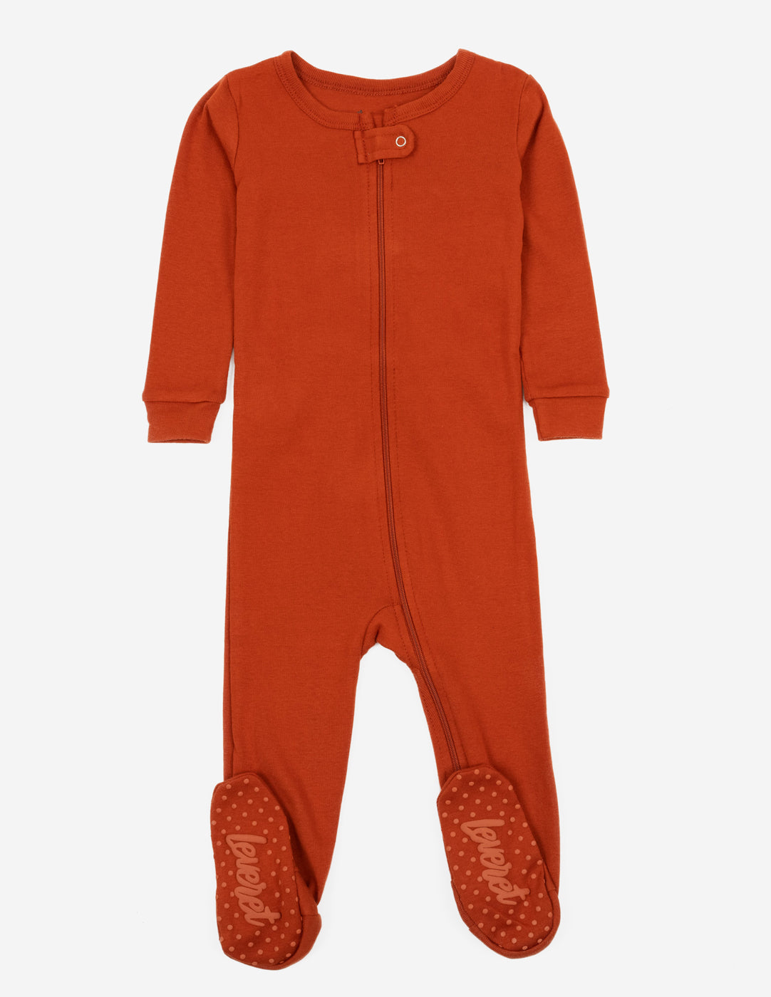 Solid color footie sales pajamas baby