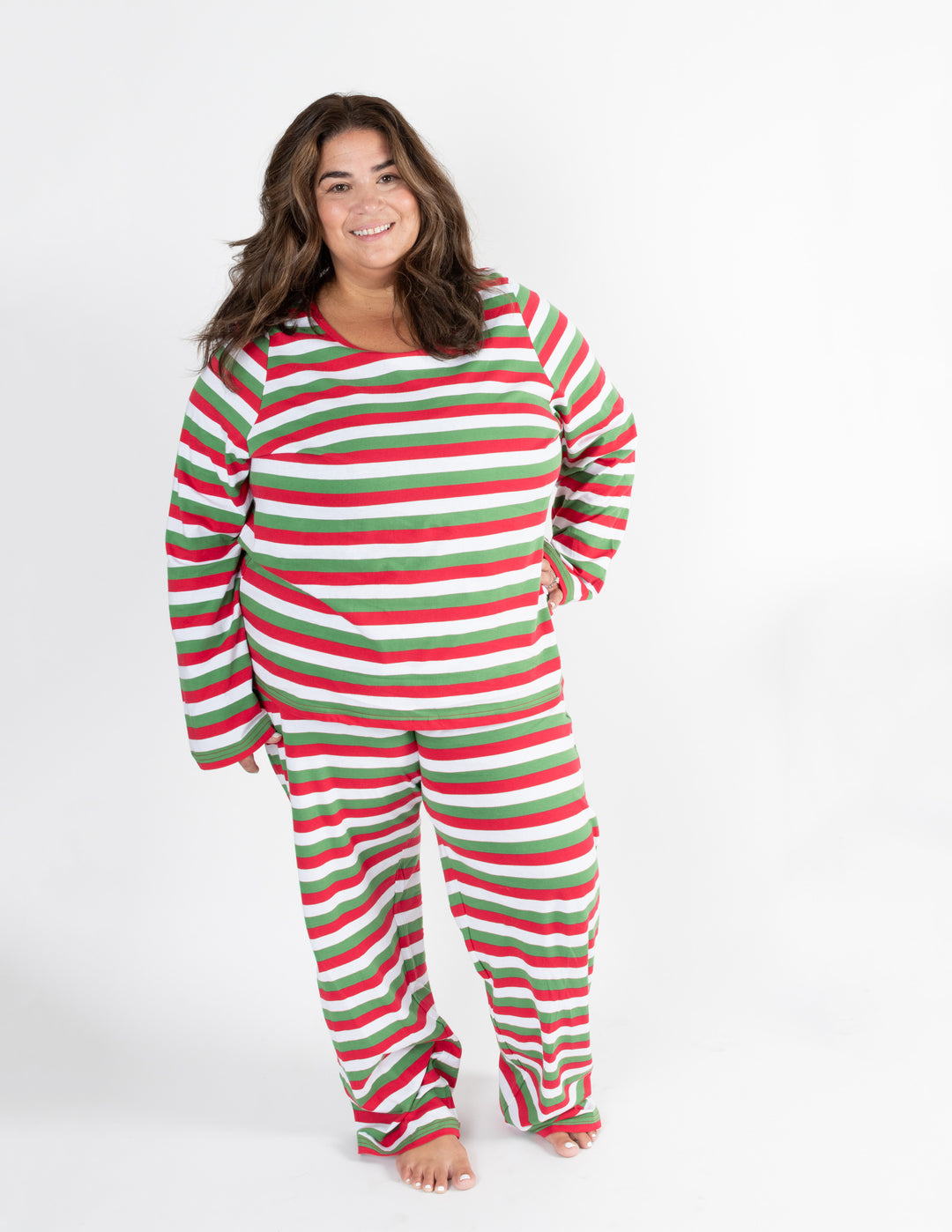 red white green plus size pajamas