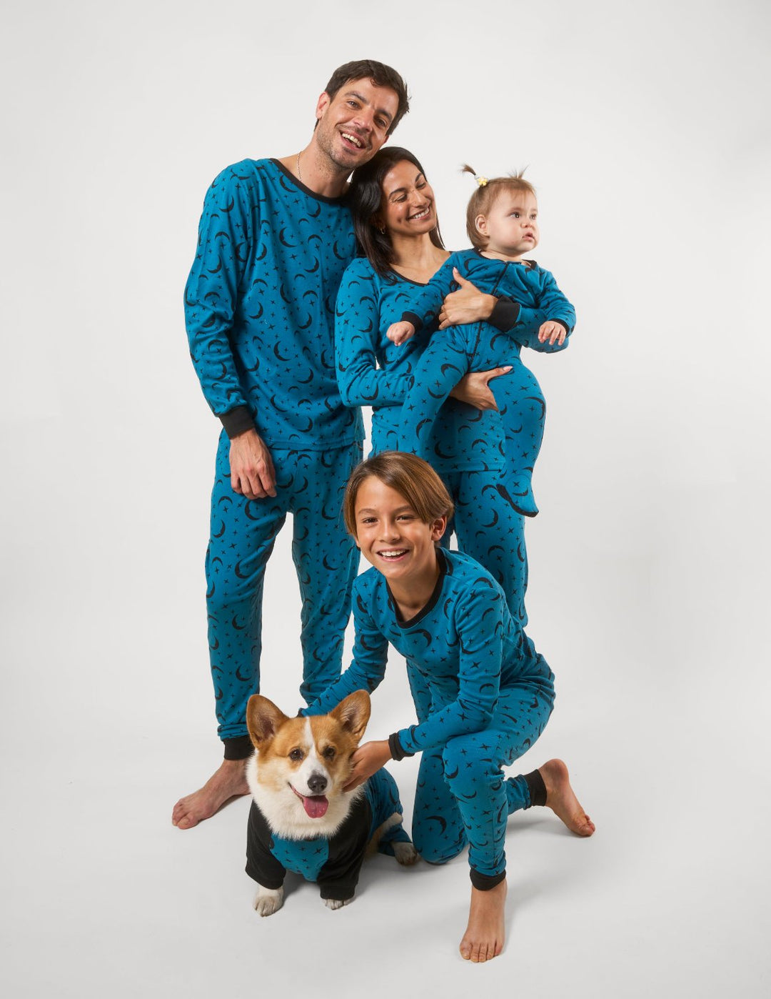 moon matching family pajamas