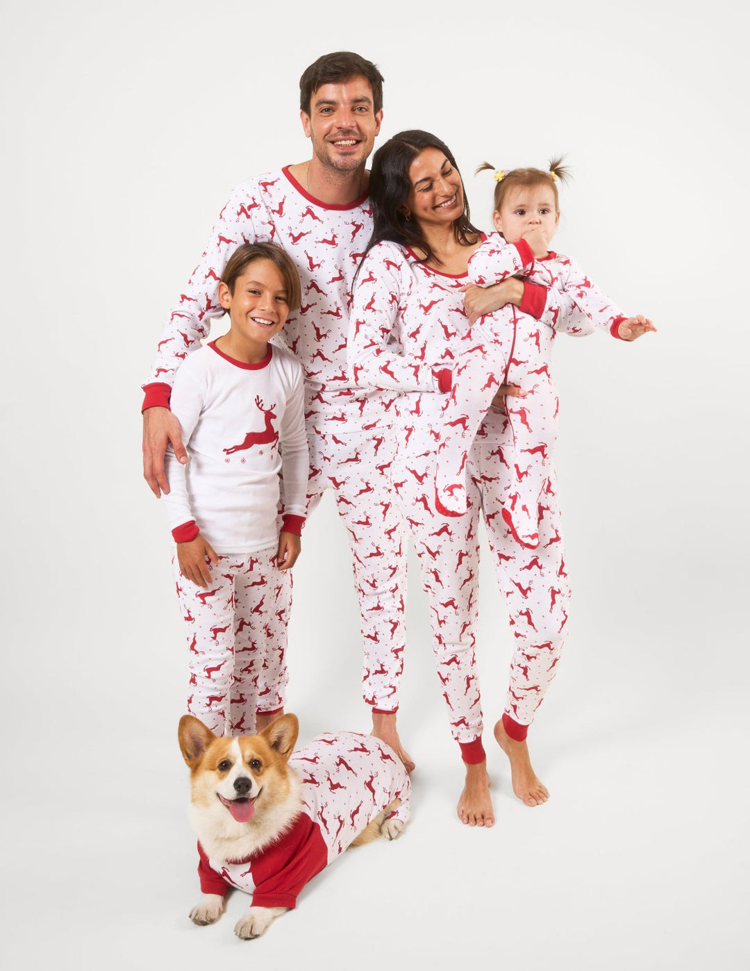 reindeer matching family pajamas