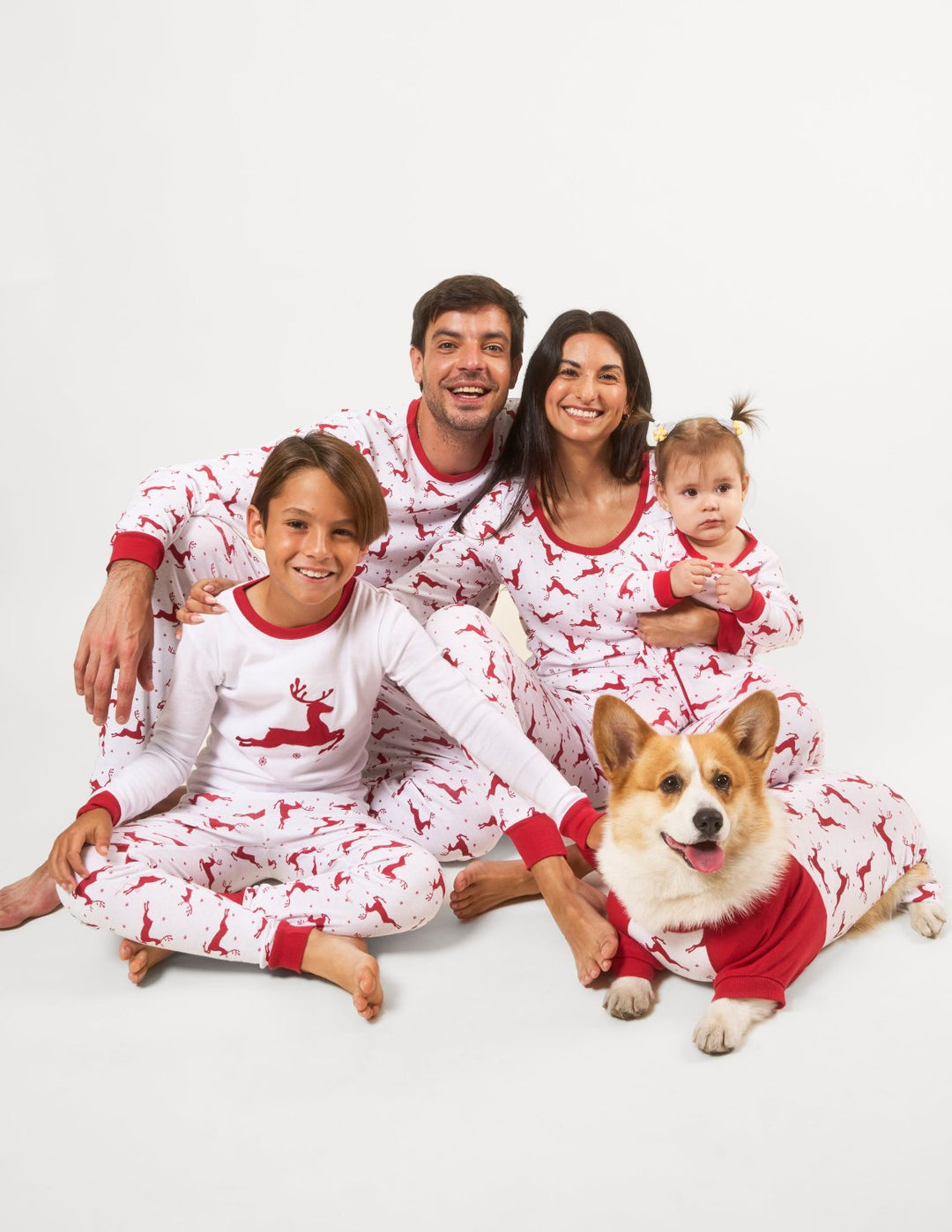 reindeer matching family pajamas