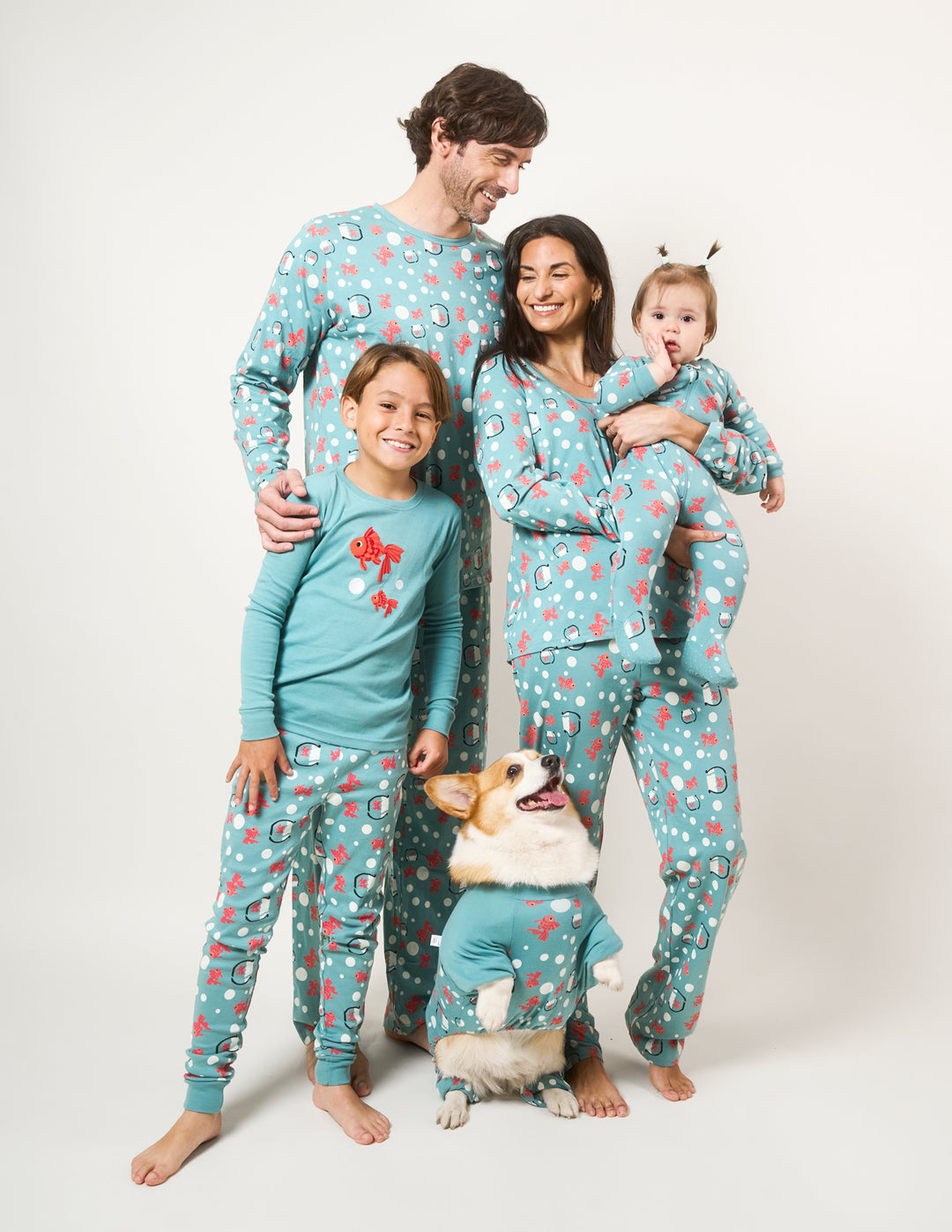 goldfish matching family pajamas