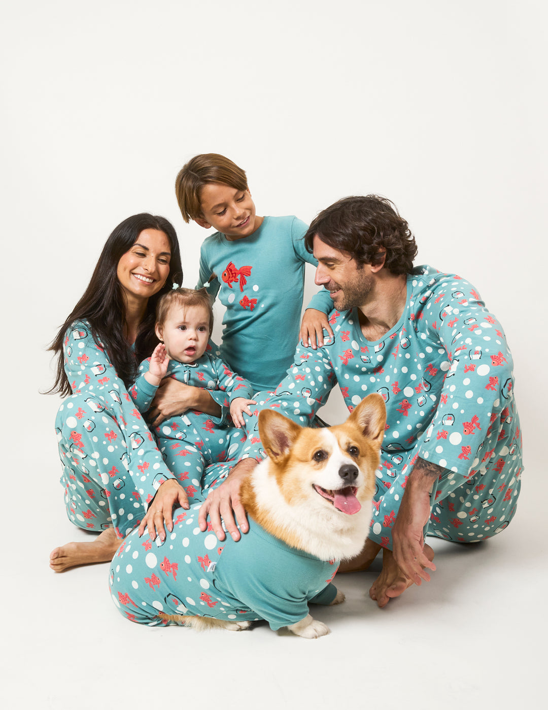 goldfish matching family pajamas