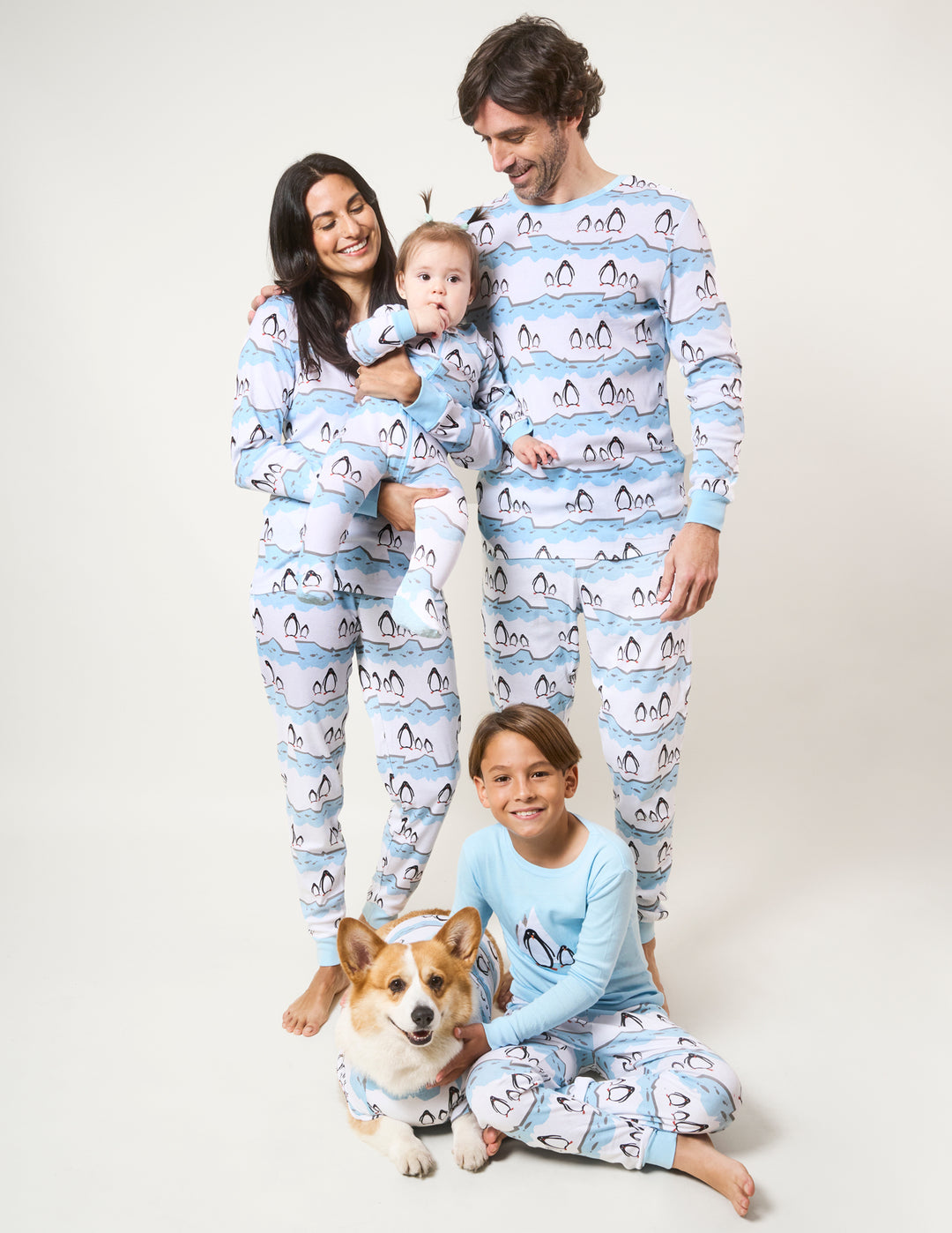 penguin matching family pajamas