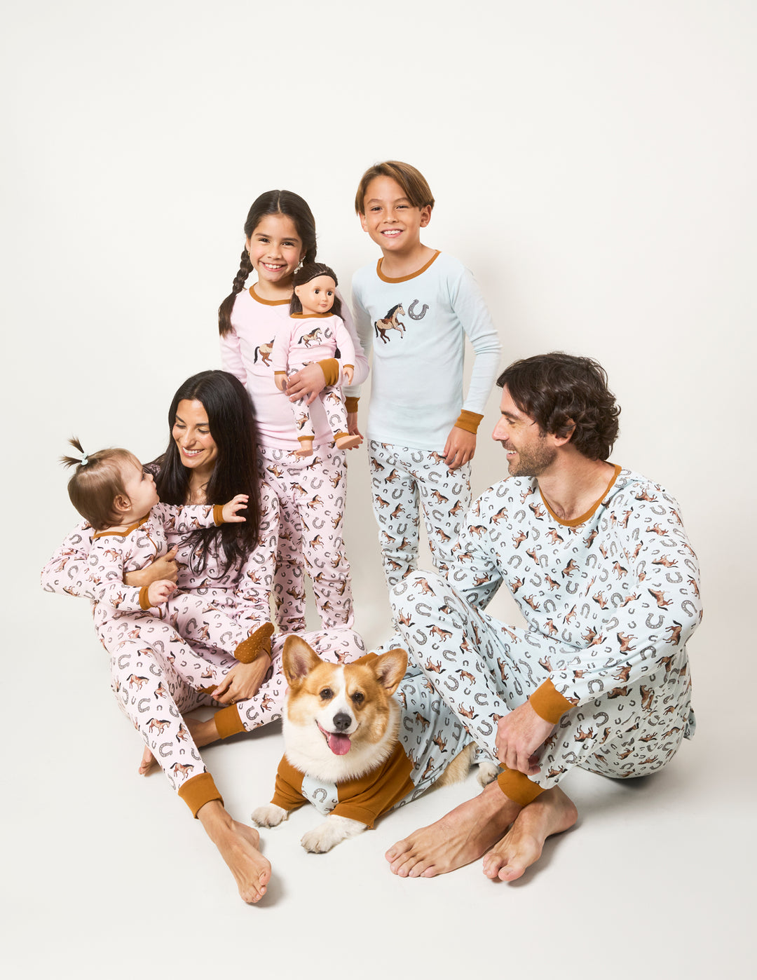 horse matching family pajamas