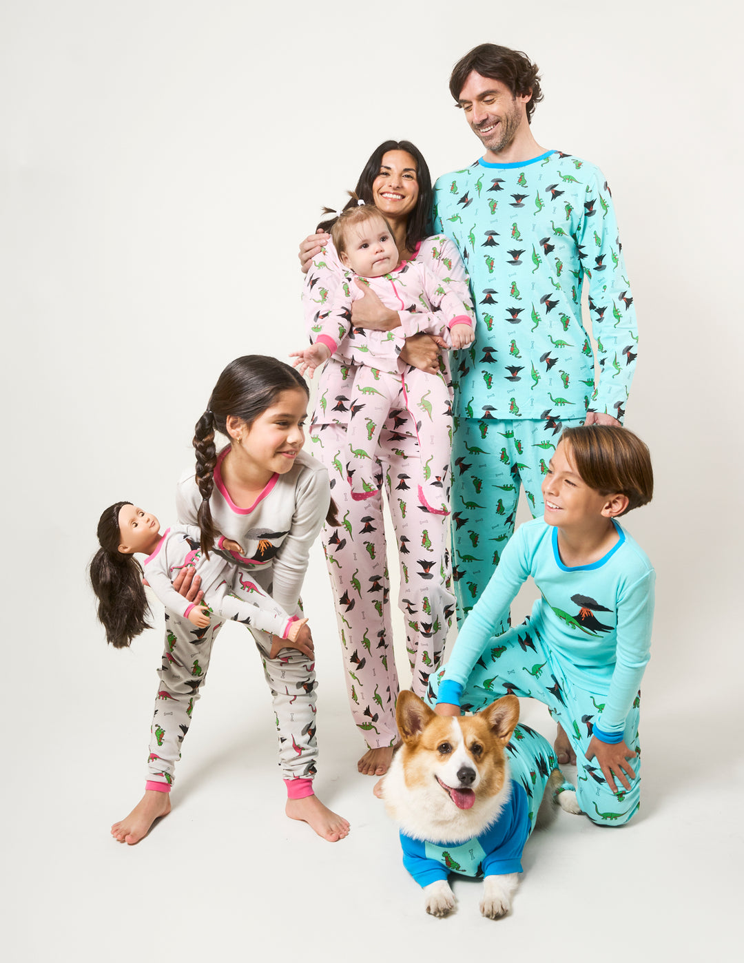 dinosaur matching family pajamas