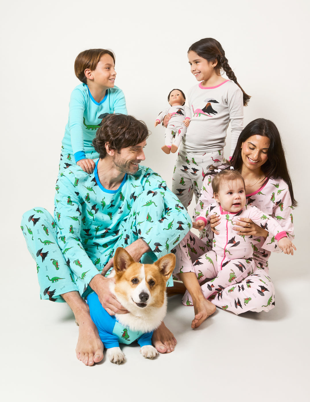 dinosaur matching family pajamas