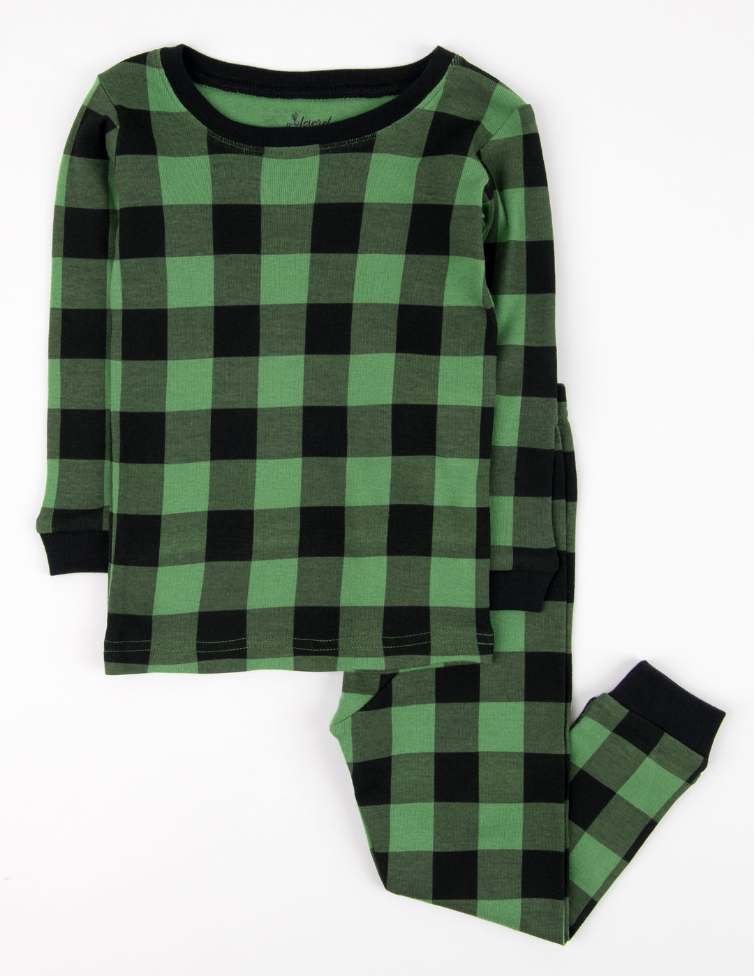 black green plaid matching family pajama