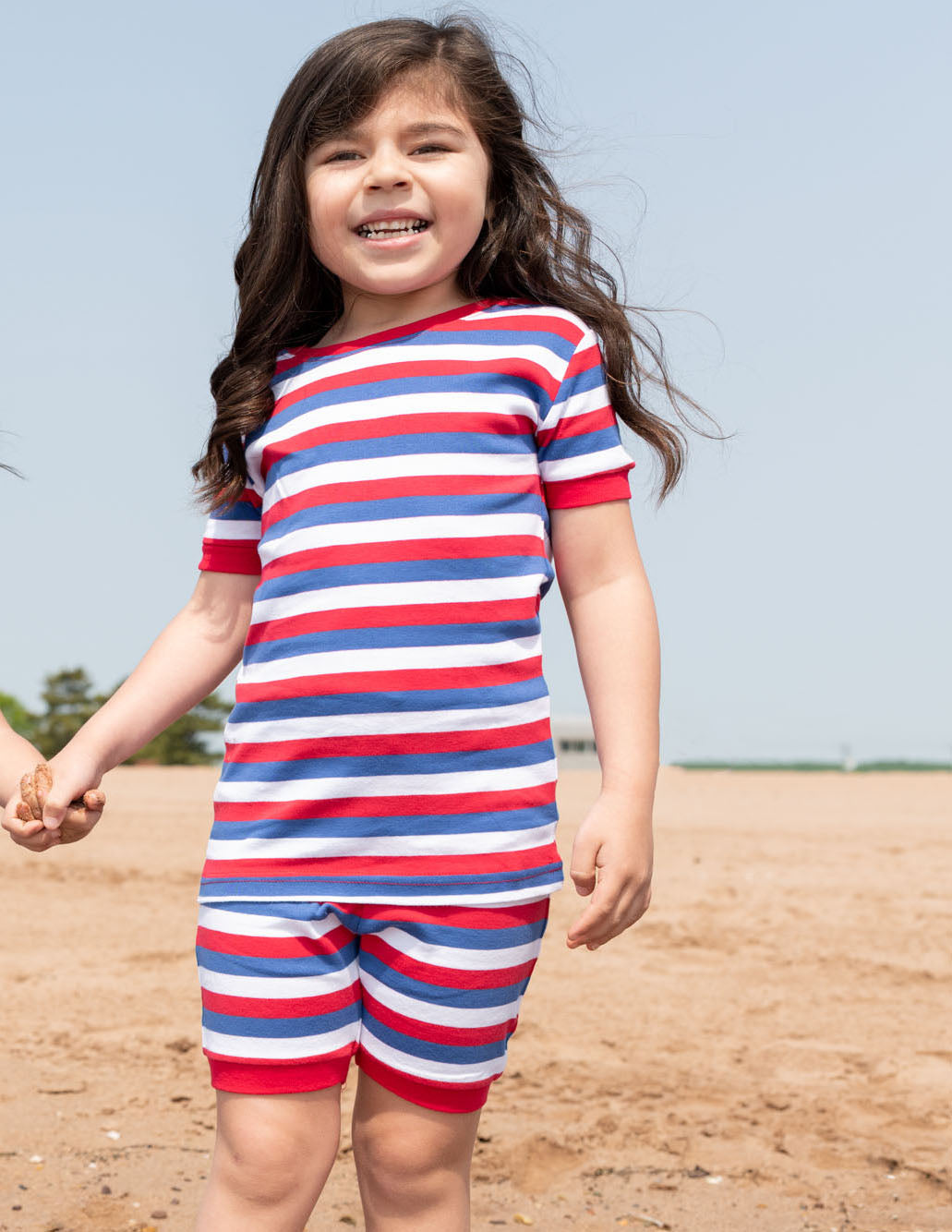 PJ Salvage Girls' Striped Pajama Set - Little Kid, Big Kid