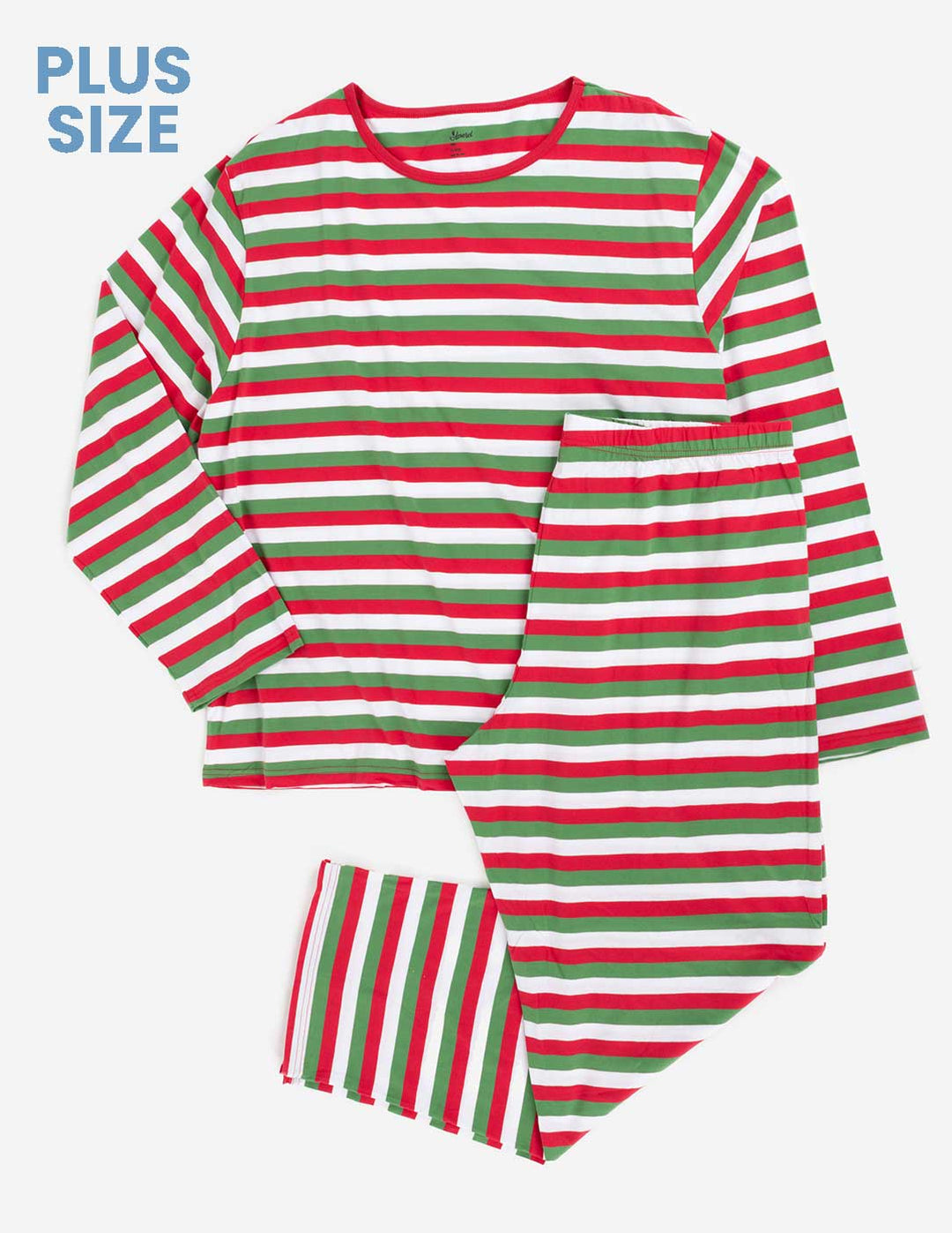 red white and green striped men's cotton pajamas