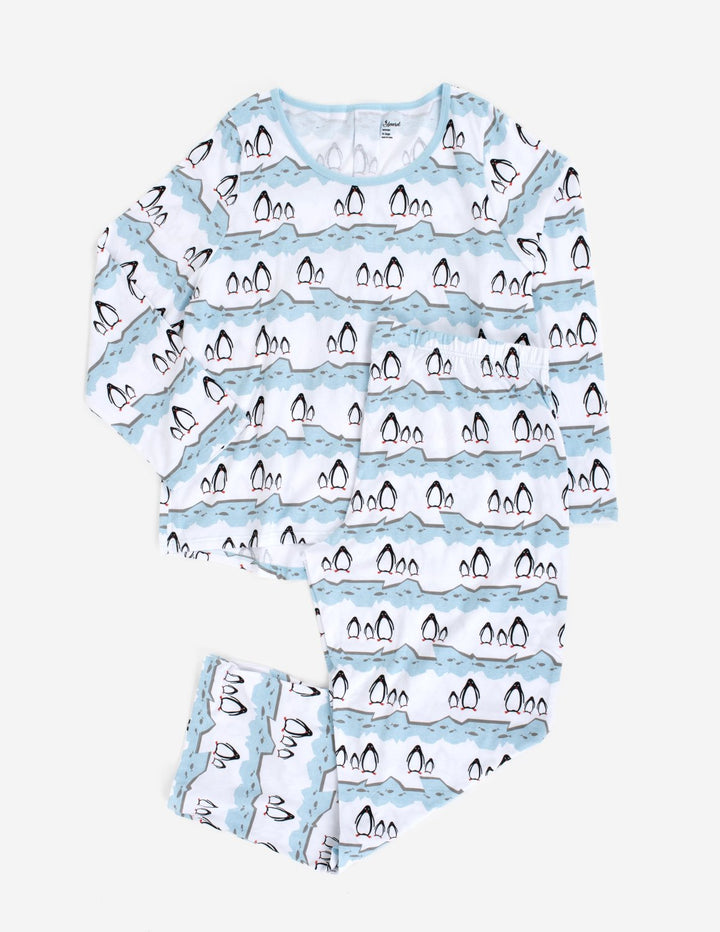 blue penguin women's cotton pajamas