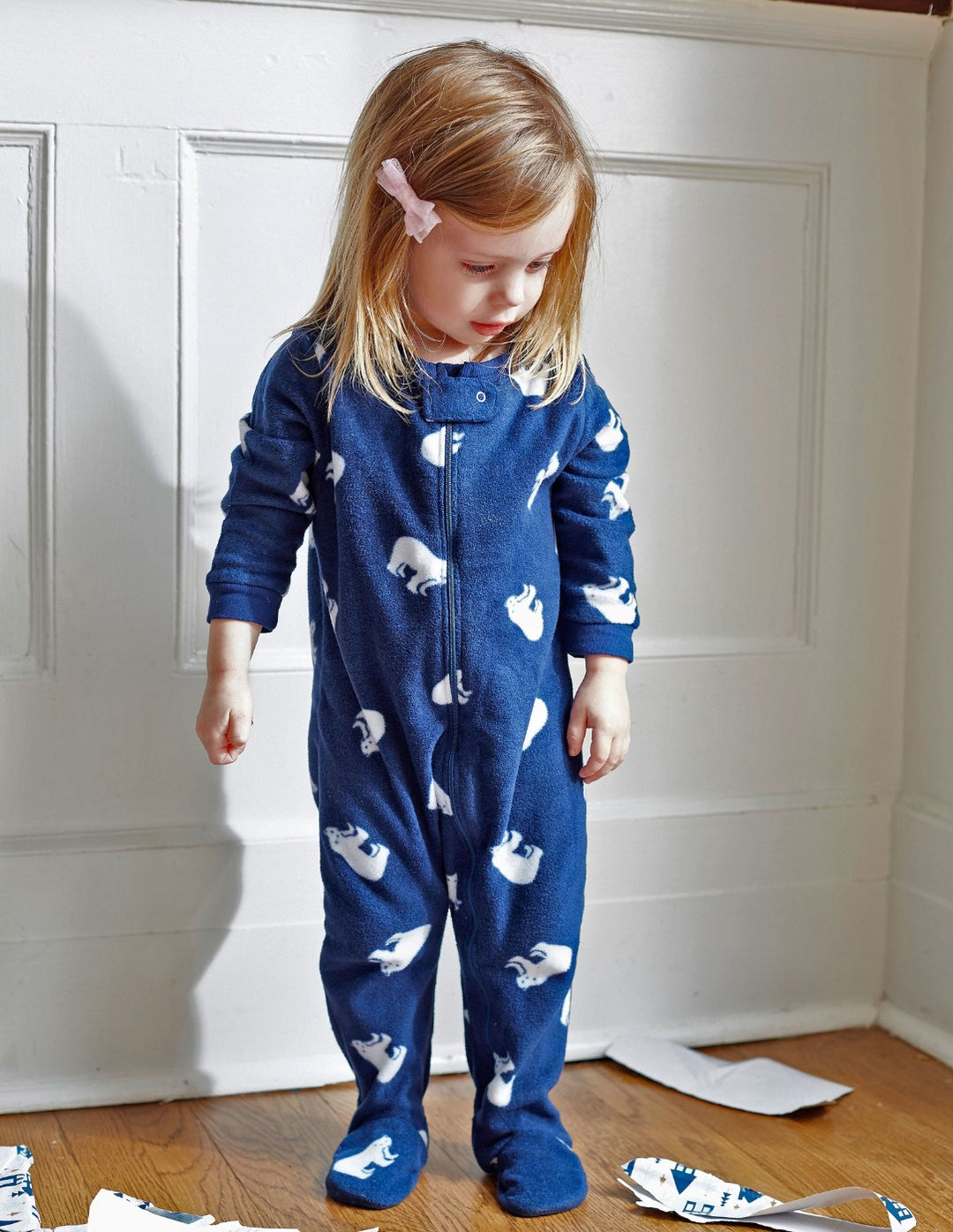 Leveret Kids Footed Fleece Polar Bear Pajamas – Leveret Clothing