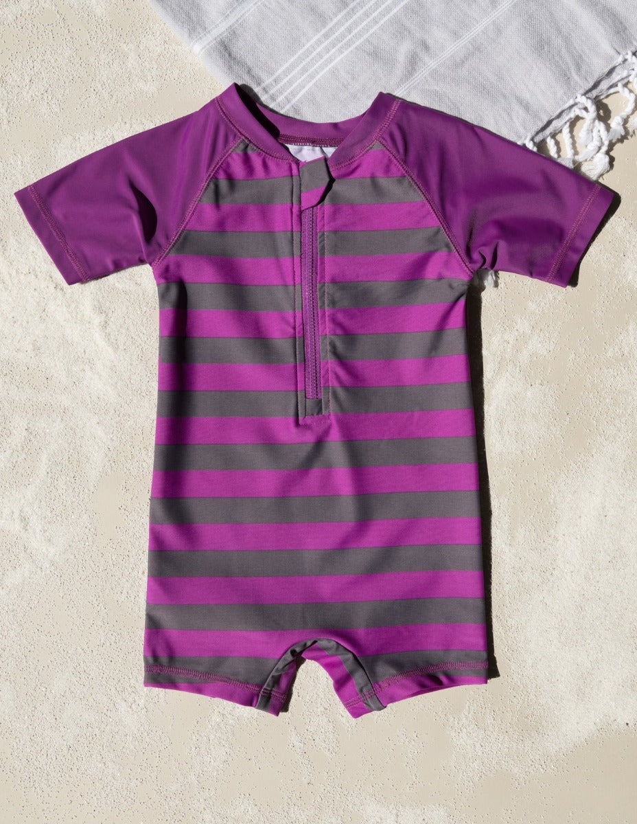Play* UV Skinz, Teal and Purple Rash Guard Swim Shirt - Size 4T – Linen for  Littles