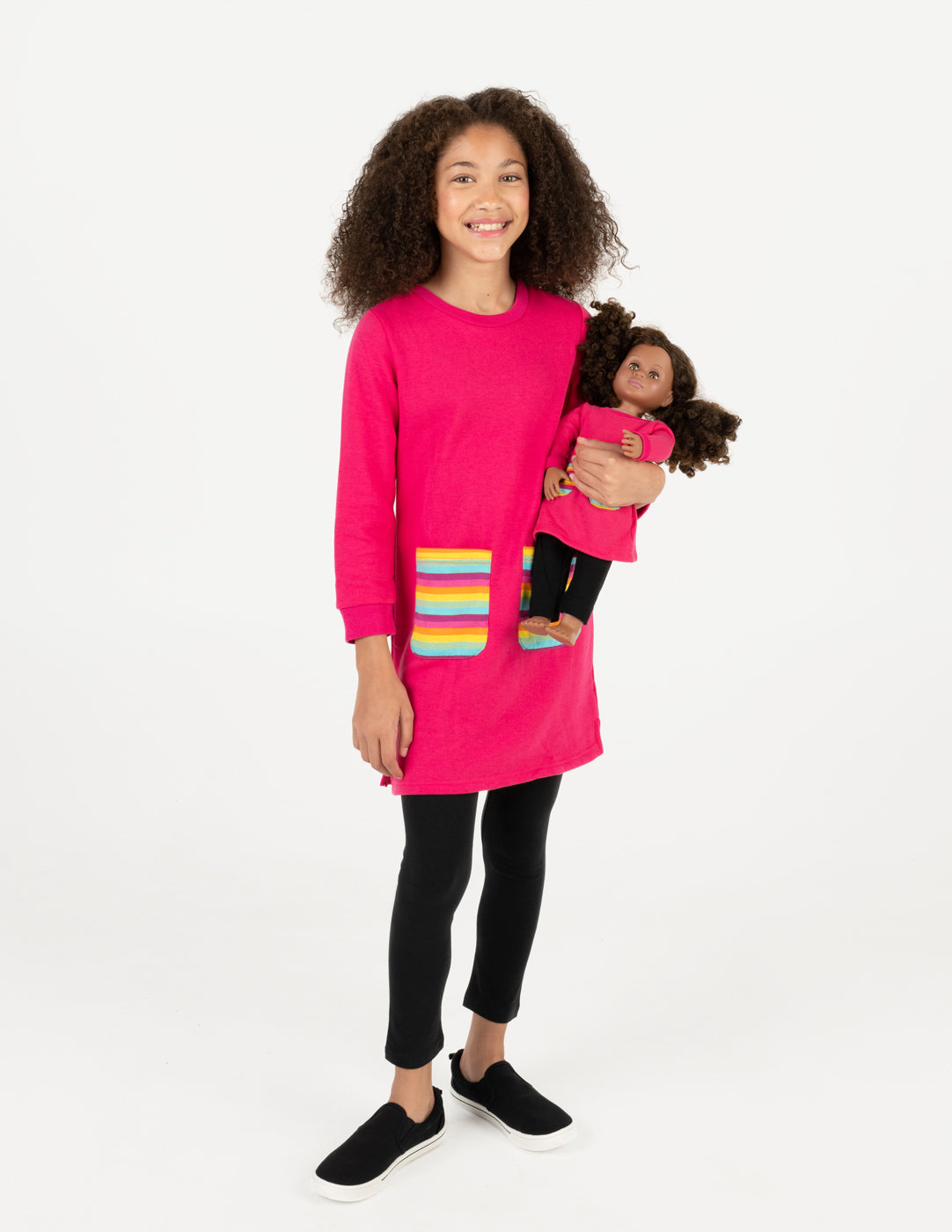 Matching Girl Doll Sweatshirt Tunic Dress