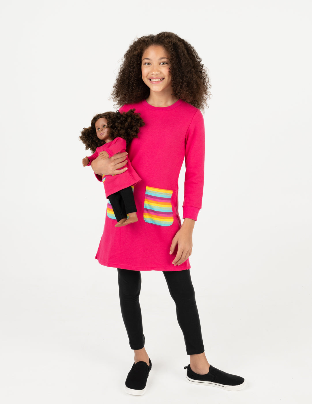 Matching Girl Doll Sweatshirt Tunic Dress