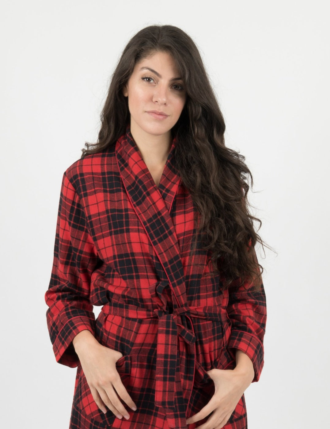 Womens Double-Comfort Flannel Robe