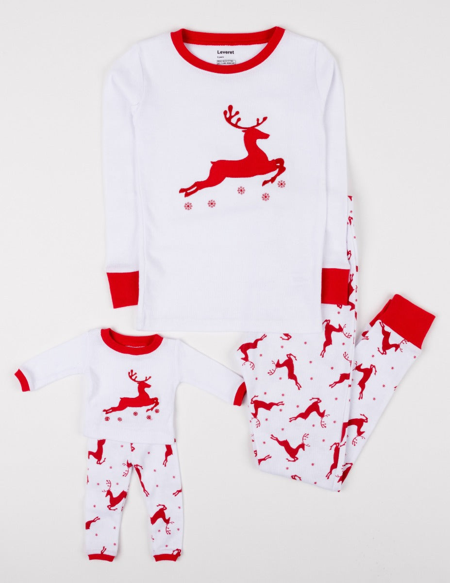 Boys Long Sleeve Reindeer Fleece Hoodie - Christmas Cabin