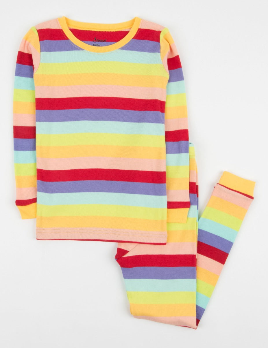 Rainbow Cotton Pajamas – Leveret Clothing