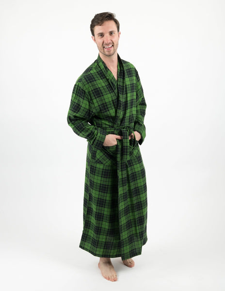 Men's Orton Plaid Portuguese Flannel Wrap Robe