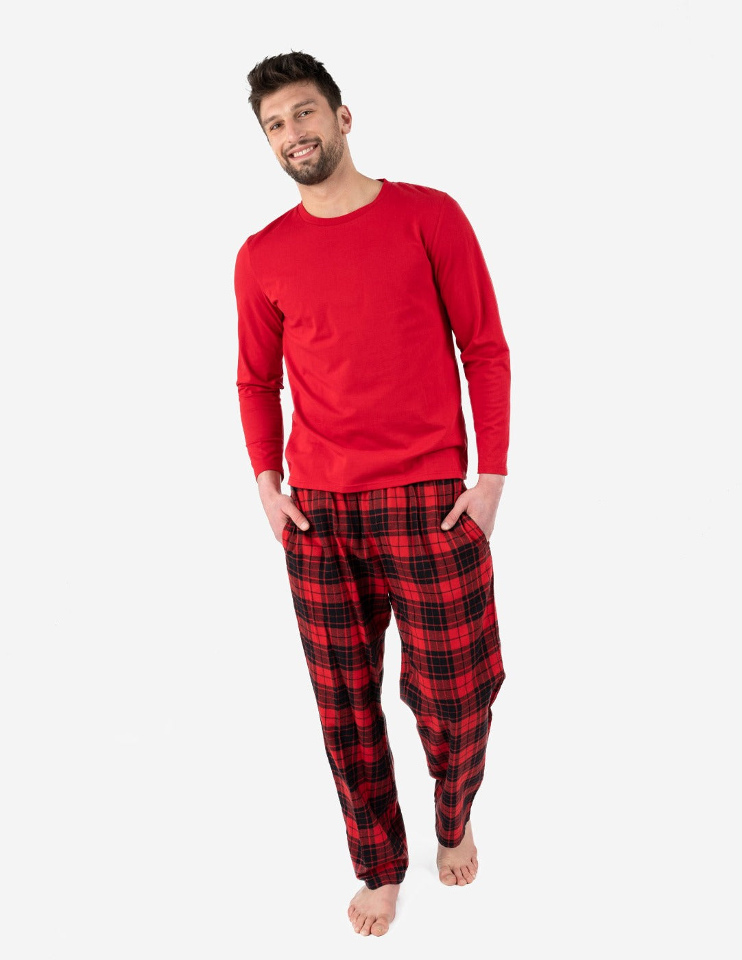 Men's Pendleton | Flannel Pajama Pants | Red Green Plaid - F.L. CROOKS.COM