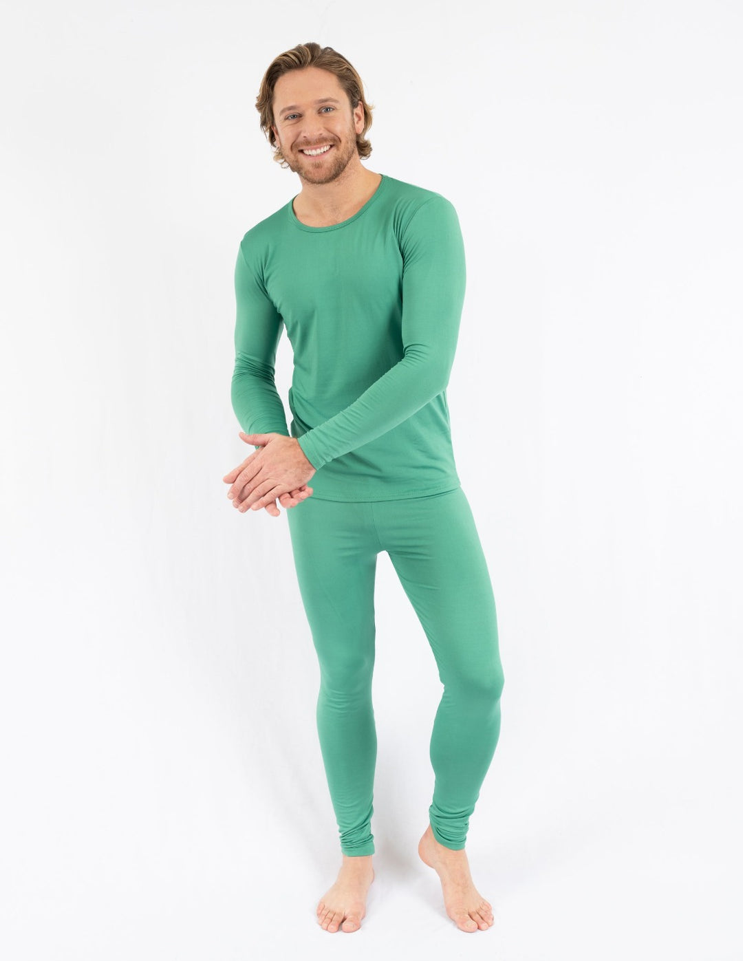 Men's Classic Solid Color Thermal Pajamas – Leveret Clothing