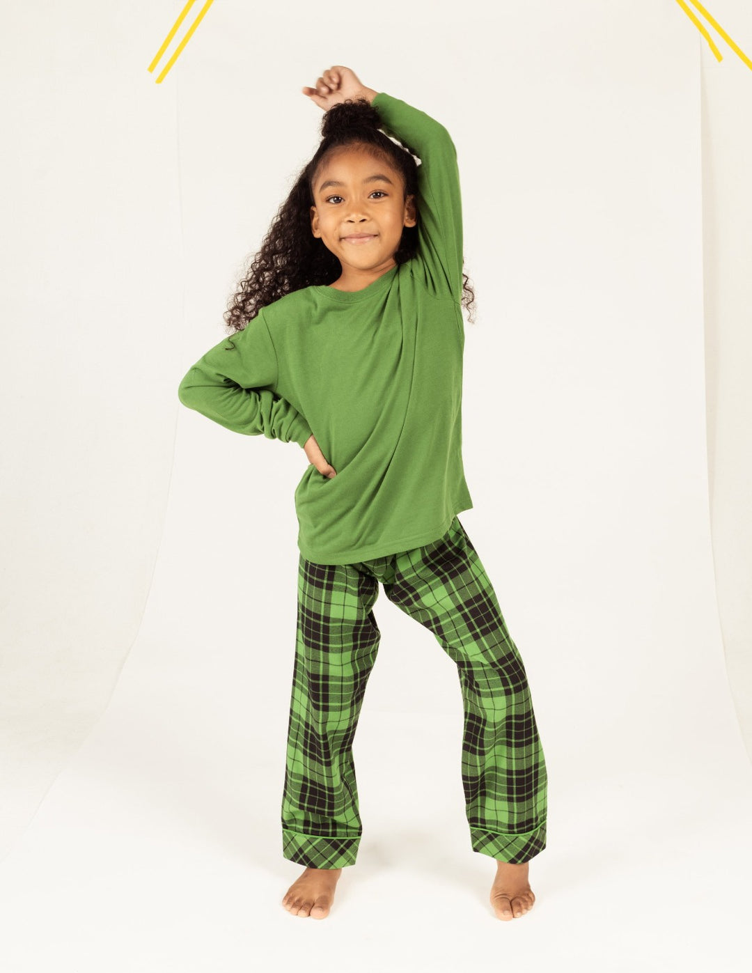 Leveret Kids Black & Green Plaid Cotton Pajamas – Leveret Clothing