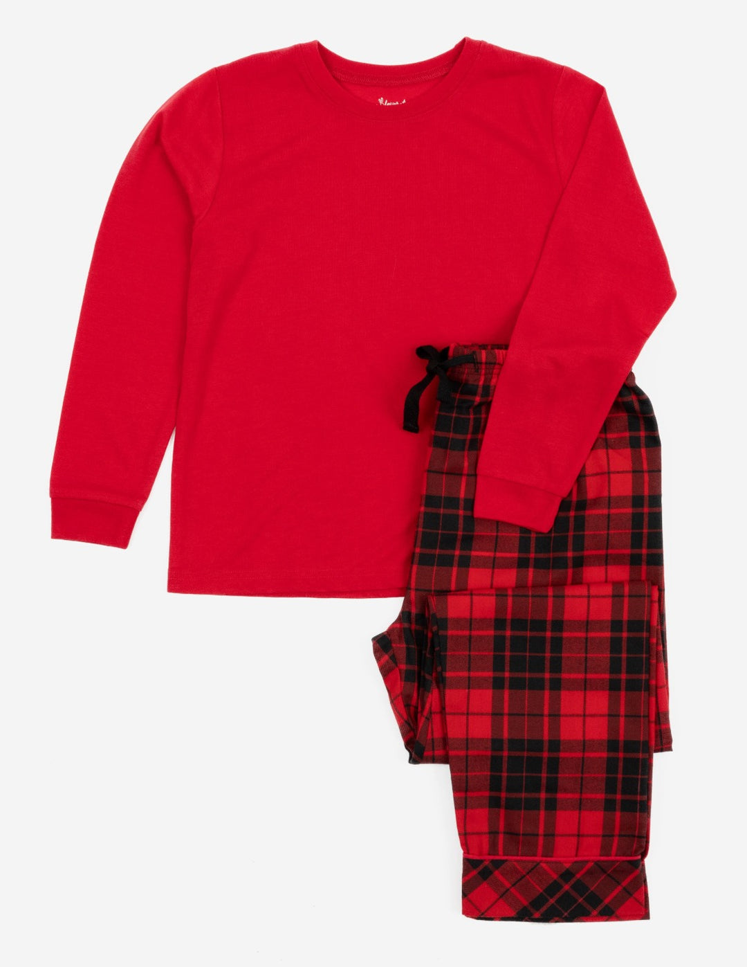 Women's Red & Black Plaid Flannel Pajama Sets