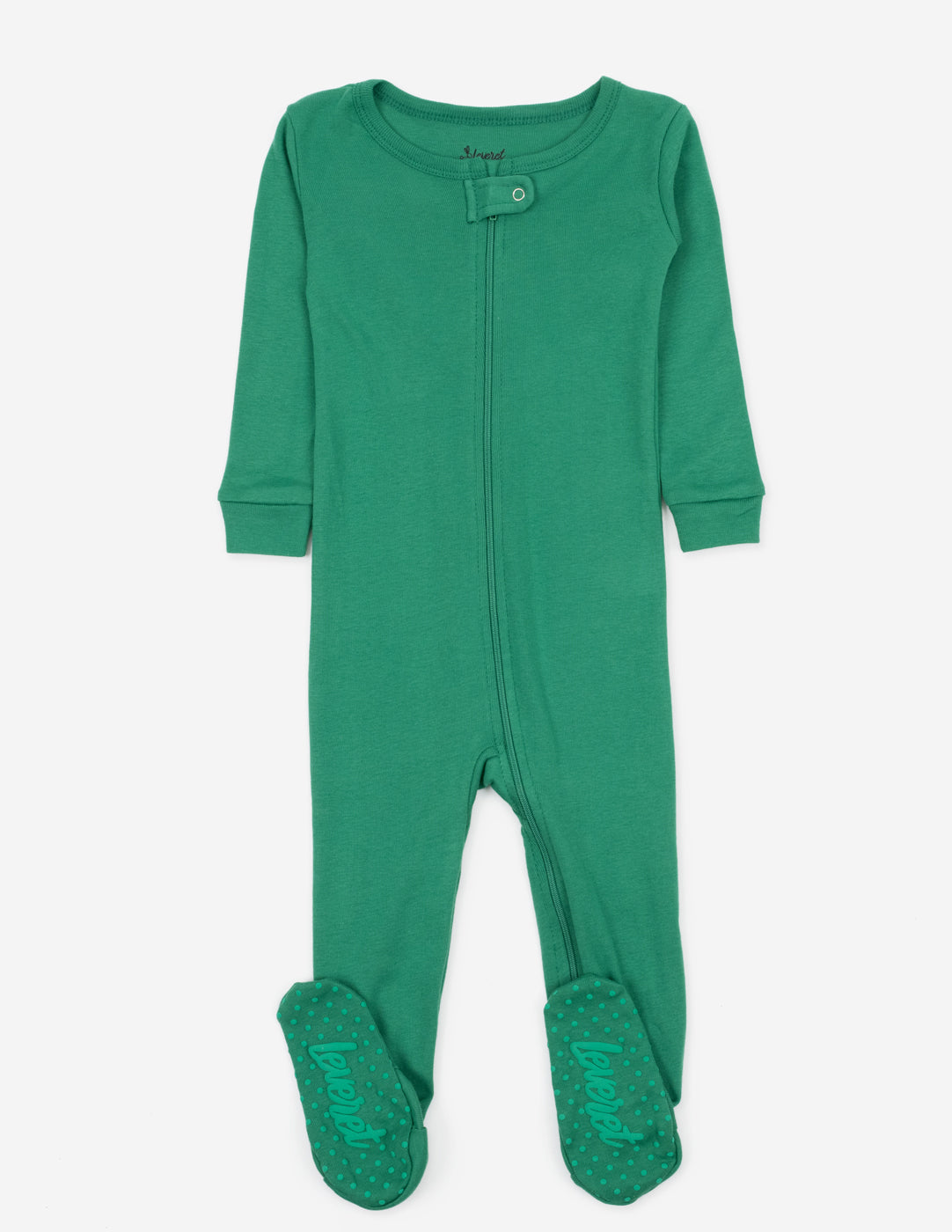 Solid Color Classic Footed Pajamas Leveret Clothing