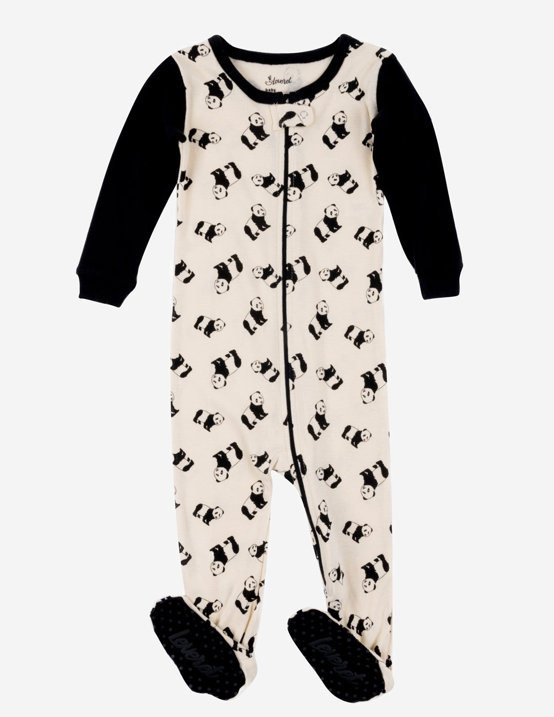 Leveret Kids Footed Panda Pajamas Leveret Clothing