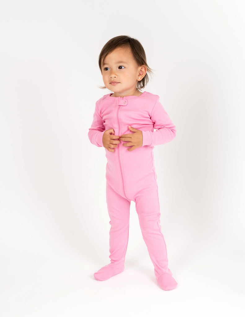 Baby Footed Sleepers, Baby Footie Pajama in Purple Pink, Milk Pink & Hot  Pink 
