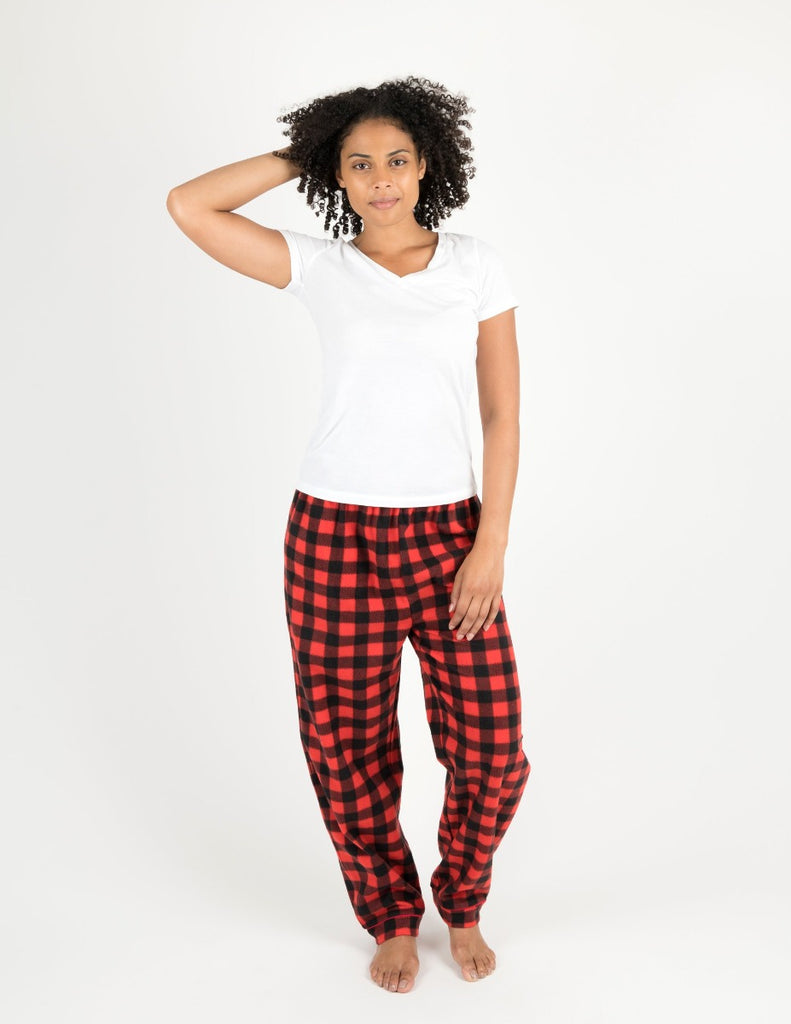 Plaid pants shops black and red