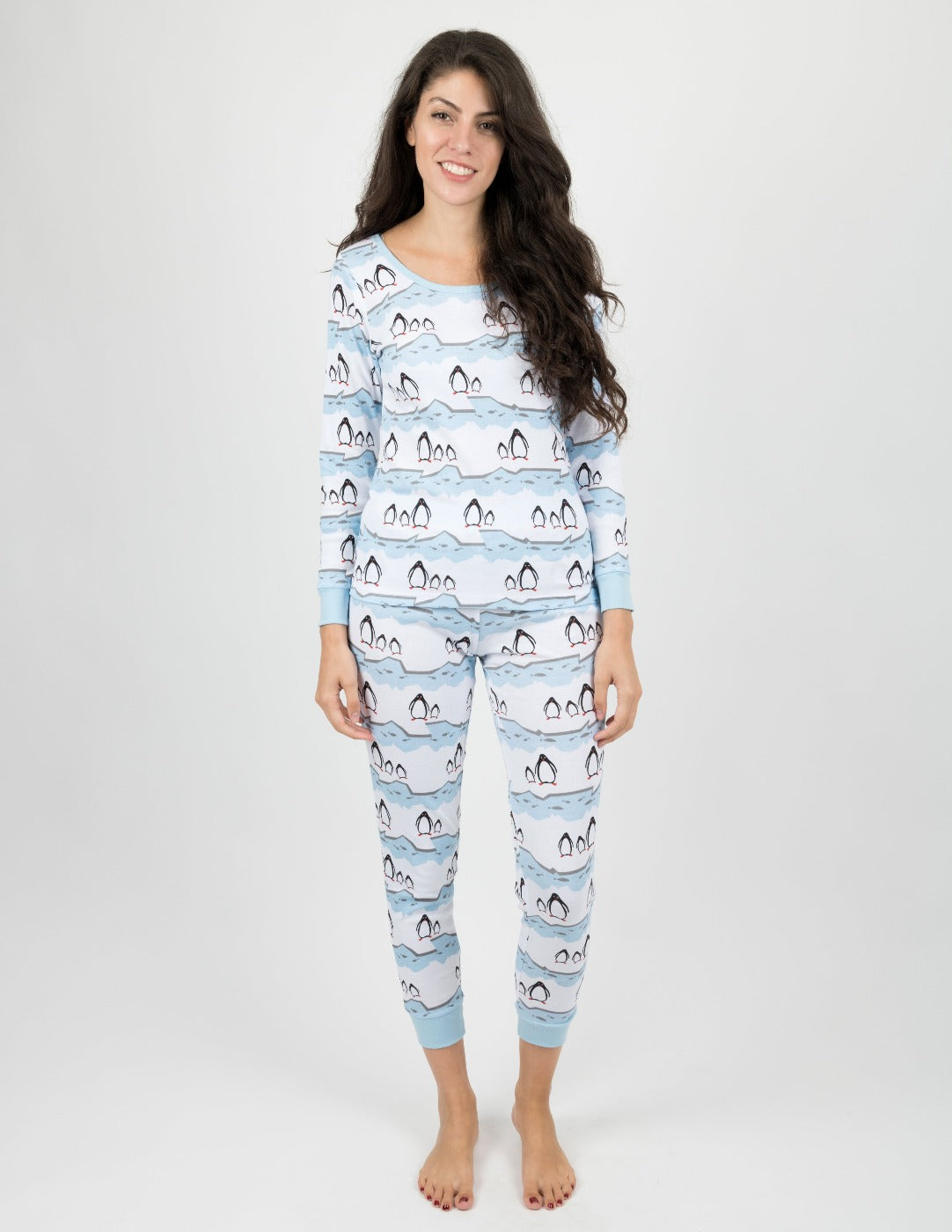 Leveret Womens Two Piece Cotton Pajamas Birds