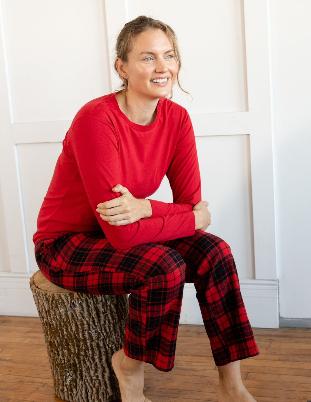 Red & Black Plaid Matching Family Pajama Set – Leveret Clothing