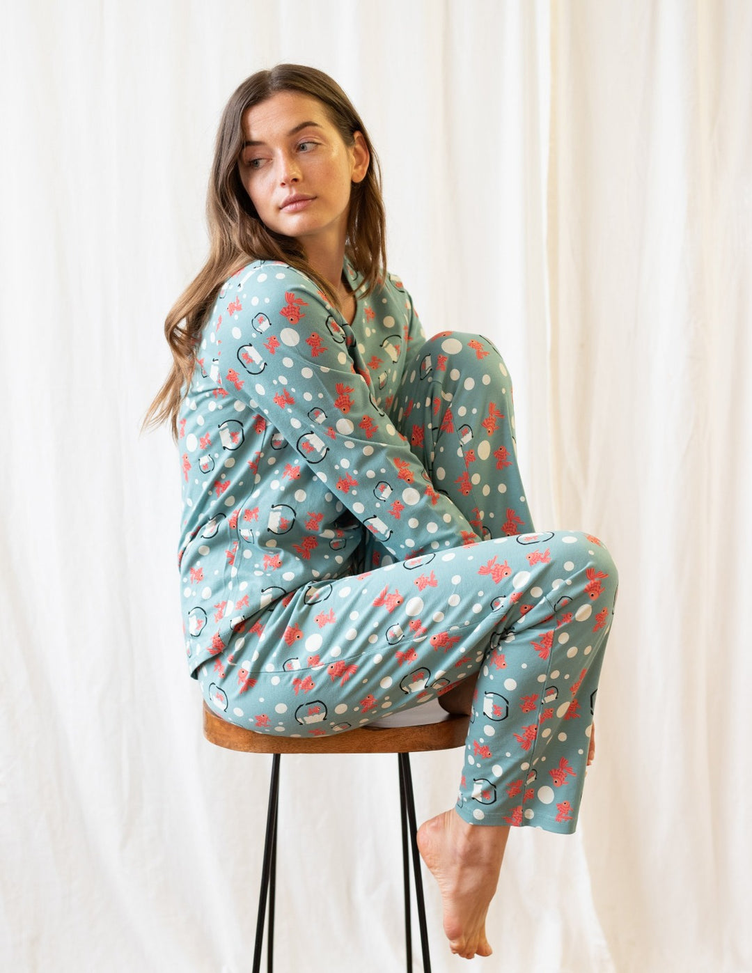 Women's Loose Fit Fish Bowl Pajamas – Leveret Clothing
