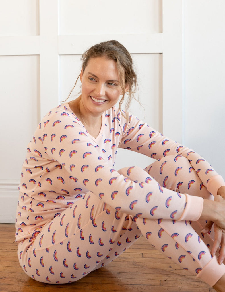 Women's Retro Rainbow Pajamas – Leveret Clothing