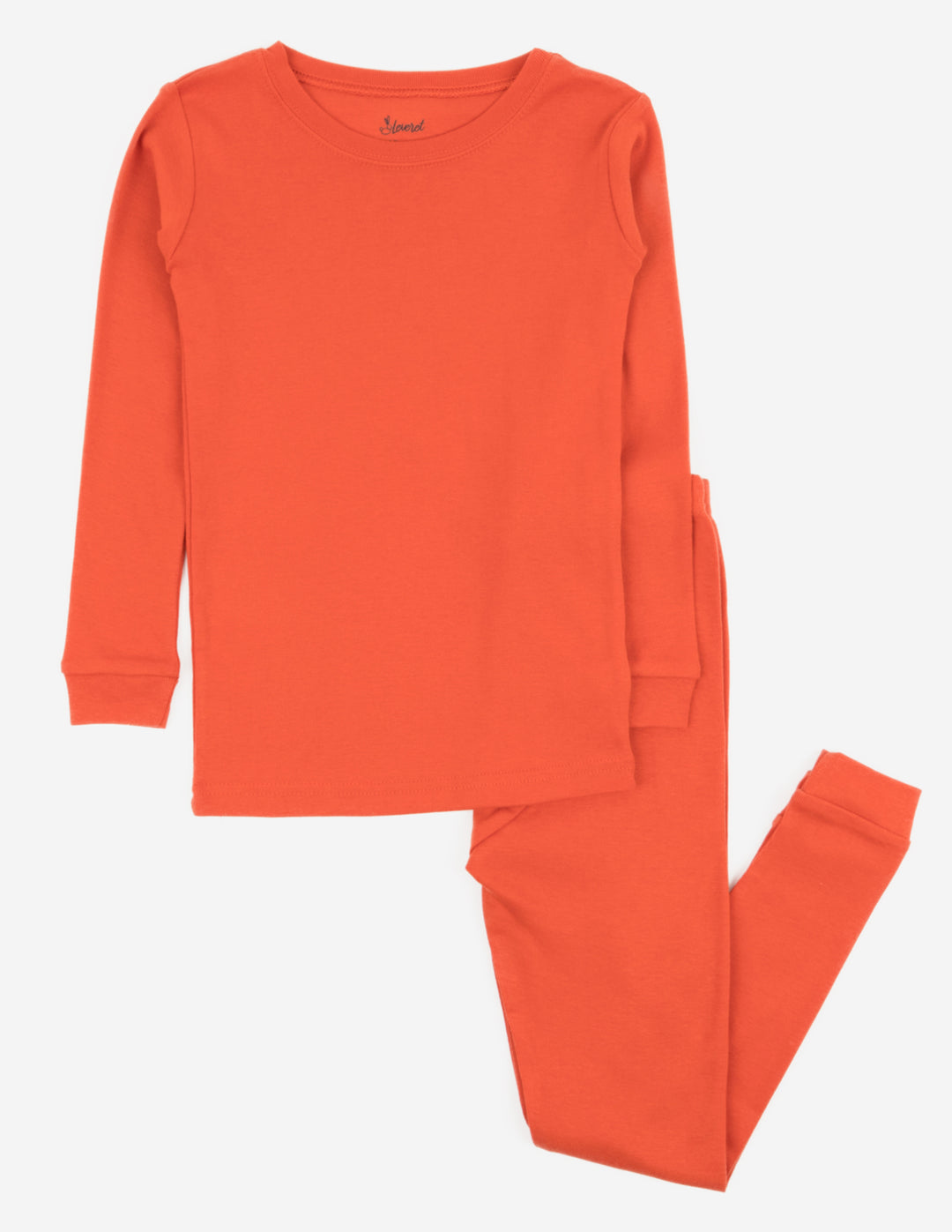 Lucky Brand NEW Long Sleeve Pajama Set Girls sz 8 NWT Coral Orange